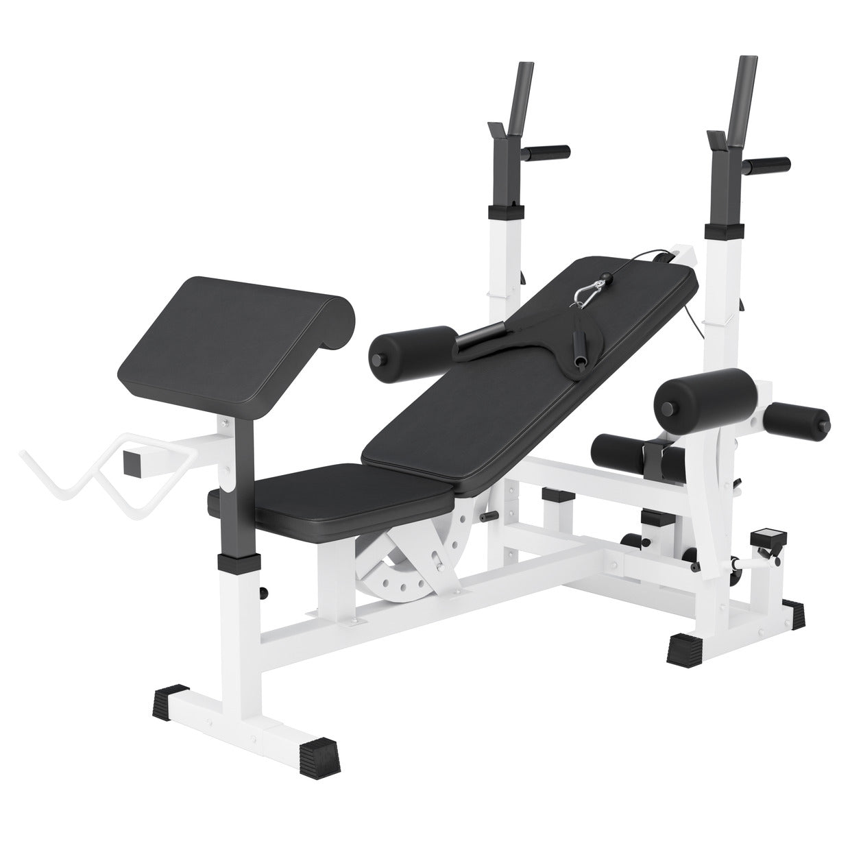 Reguleeritav multifunktsionaalne treeningpink max 280 kg, valge