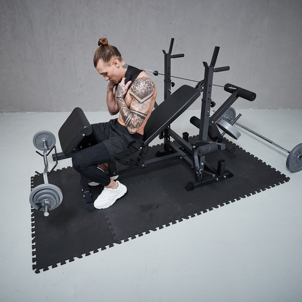 Multifunktsionaalne treeningjaam + kangikomplekt 108 kg
