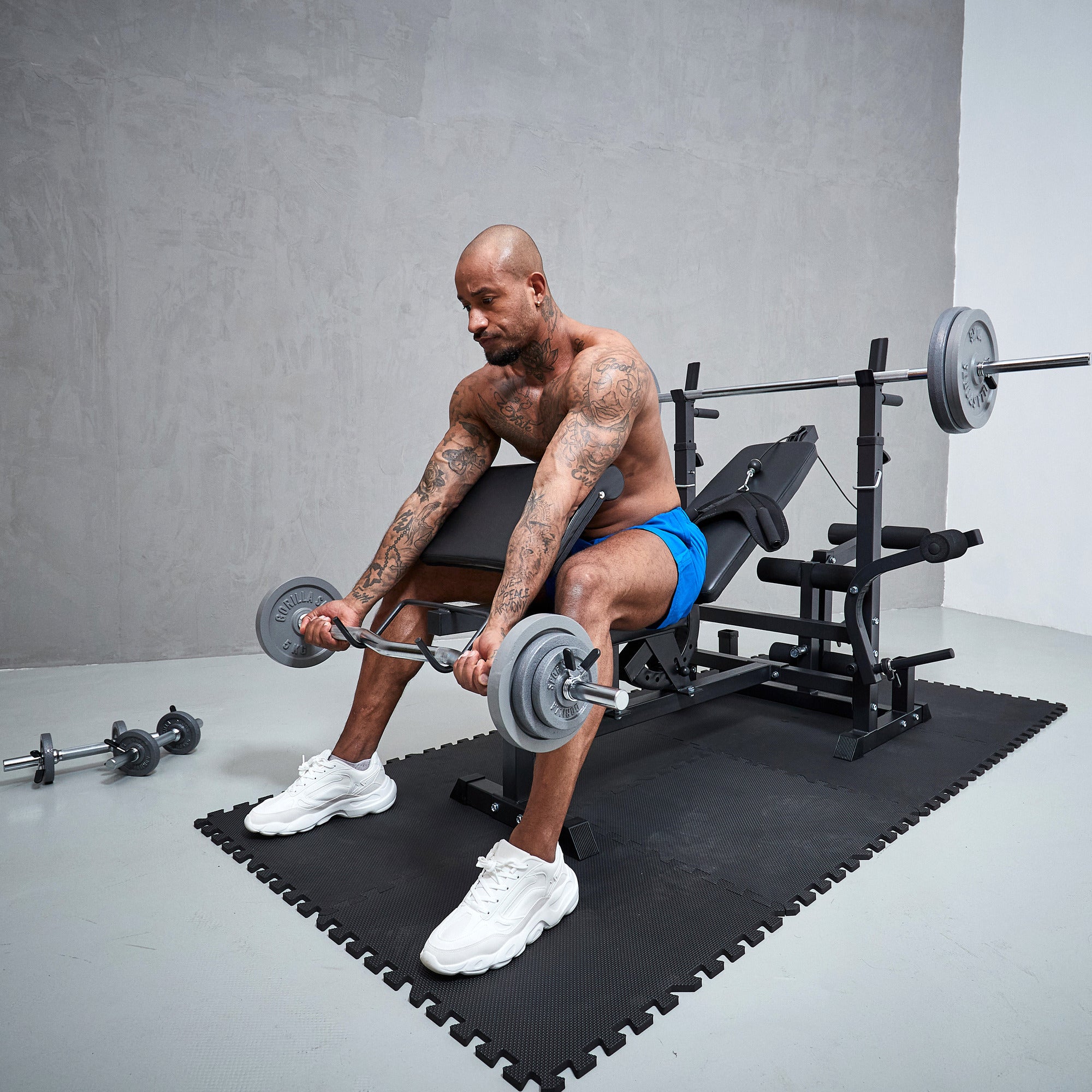 Multifunktsionaalne treeningjaam + kangikomplekt 108 kg
