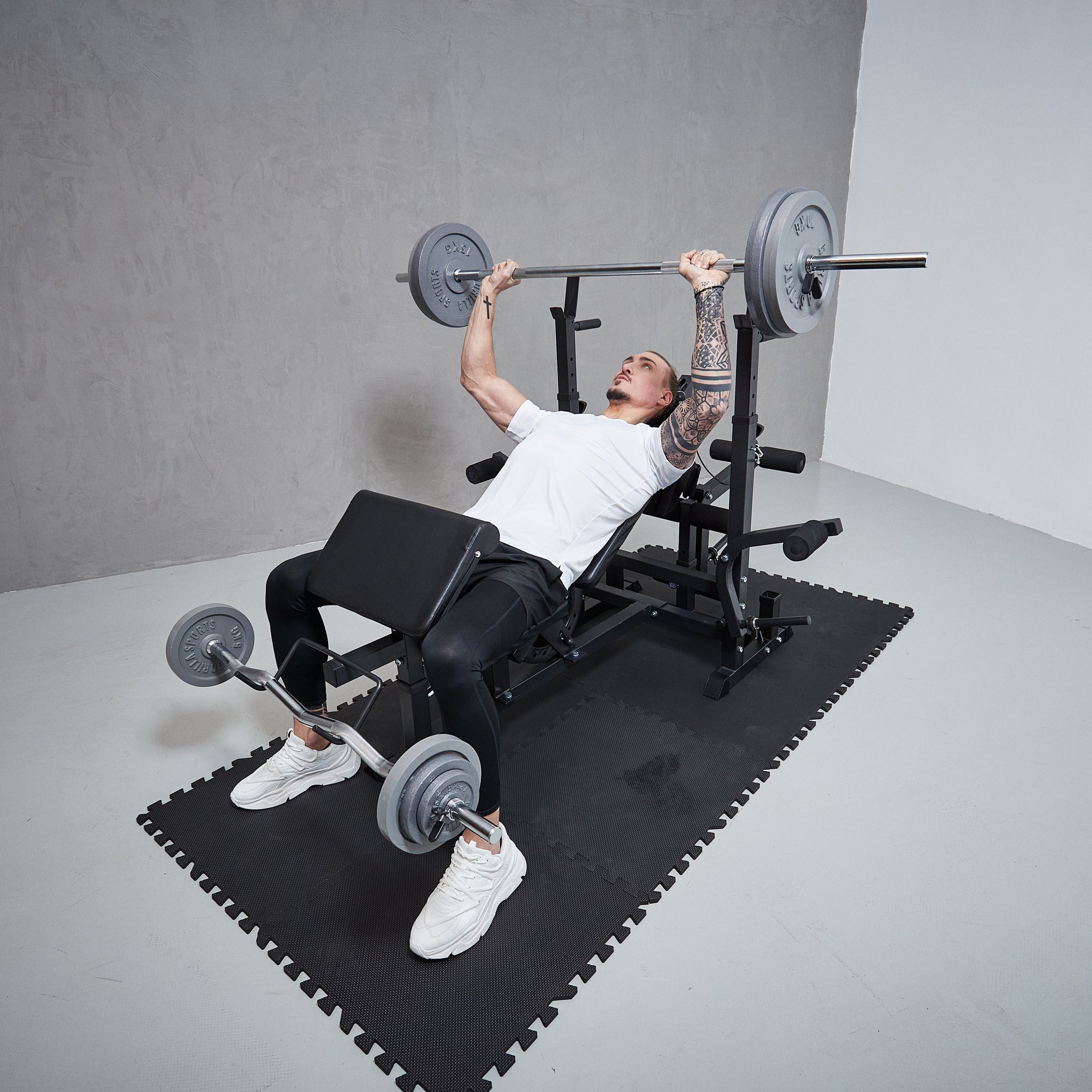 Multifunktsionaalne treeningjaam + kangikomplekt 108 kg