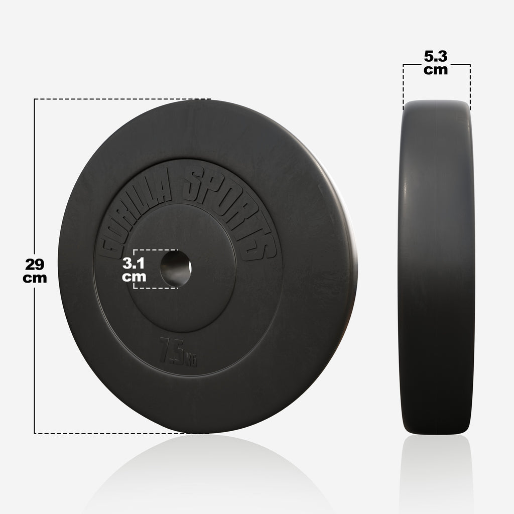 Vinüülraskuskettad 4 x 7,5 kg, 30 mm