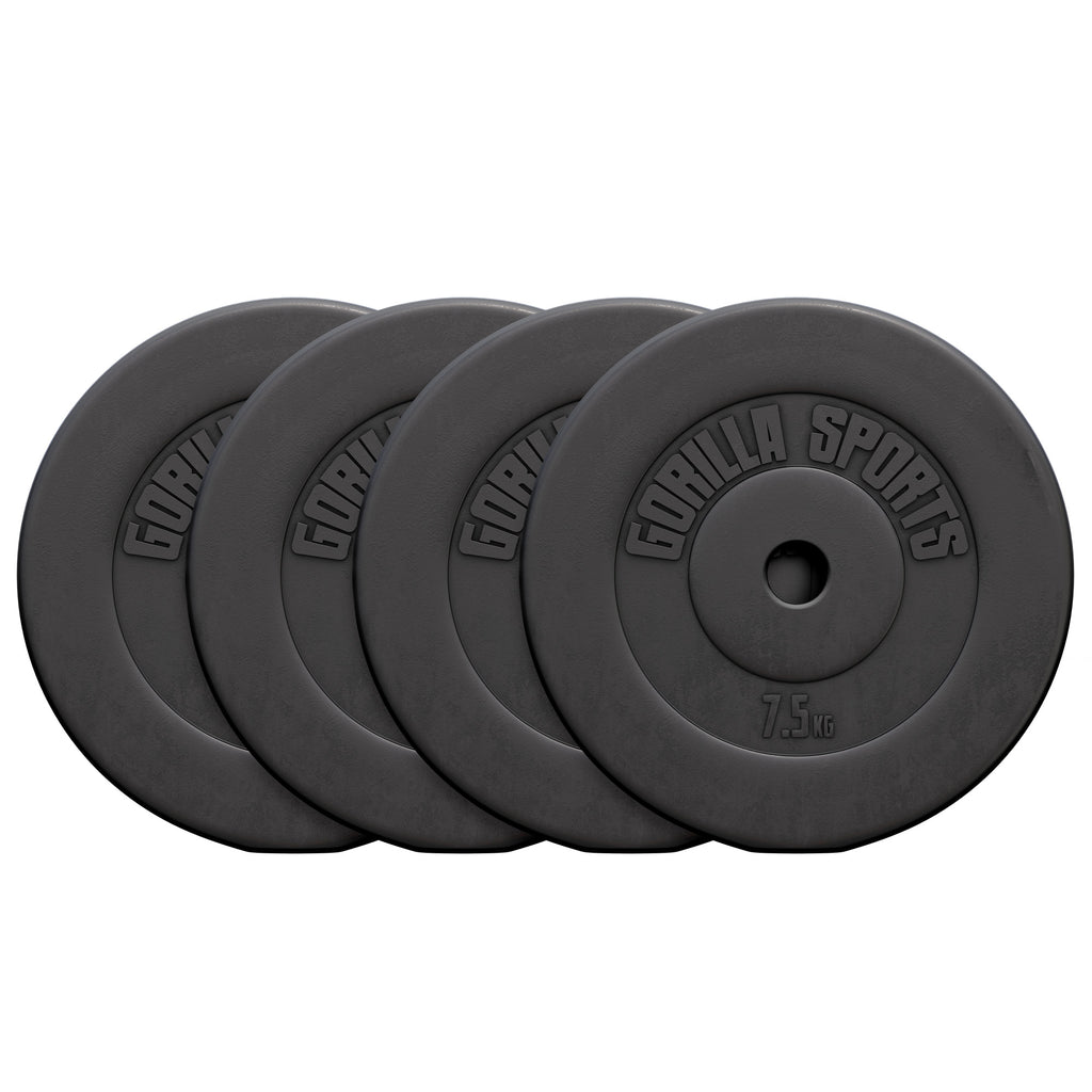 Vinüülraskuskettad 4 x 7,5 kg, 30 mm