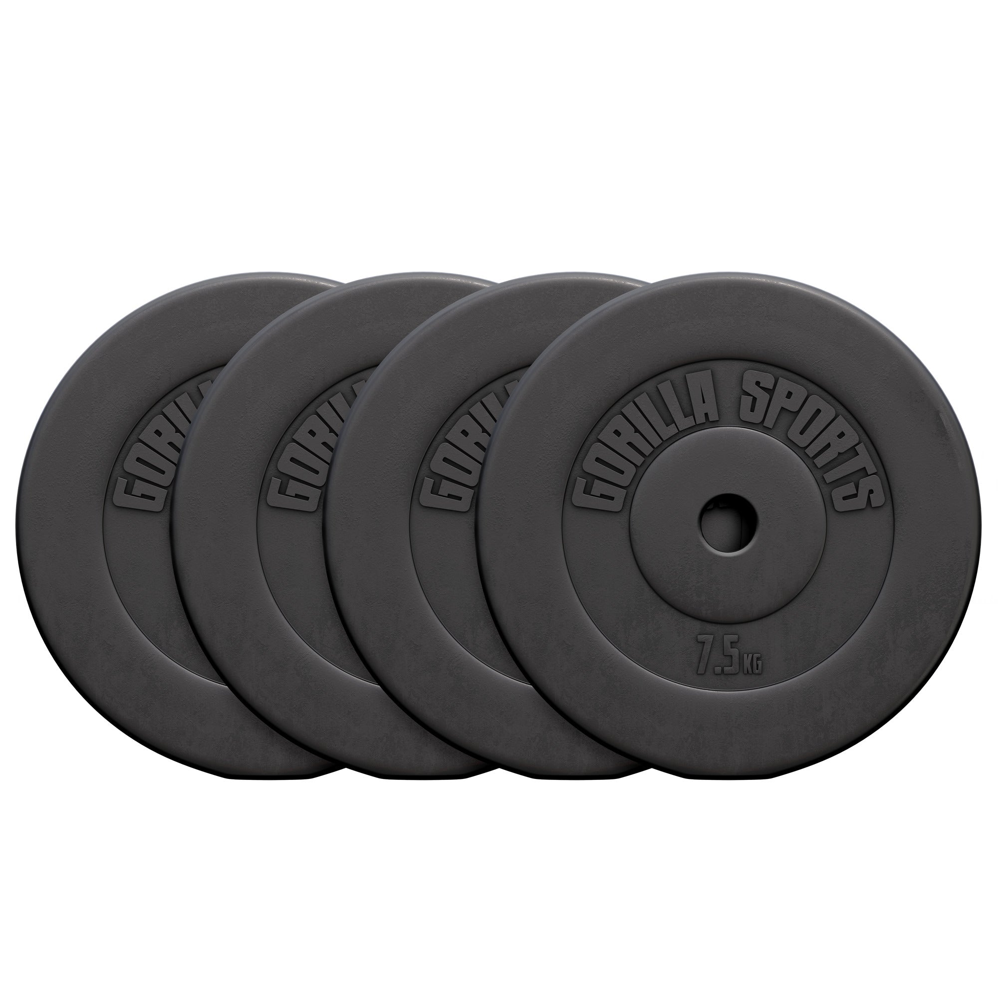 Vinüülraskuskettad 4 x 7,5 kg, 30 mm