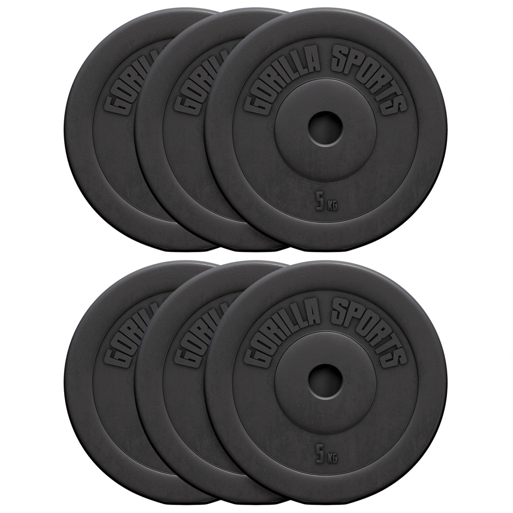 Vinüülist raskuskettad 6 x 5 kg 30 mm