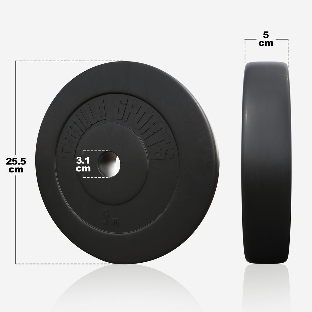 Vinüülist raskuskettad 6 x 5 kg 30 mm