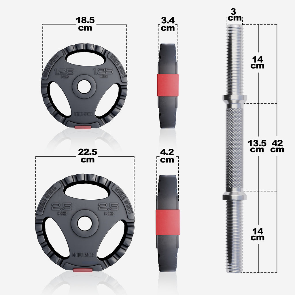 Vinüül Tri Grip hantlikomplekt 30 kg, 30mm