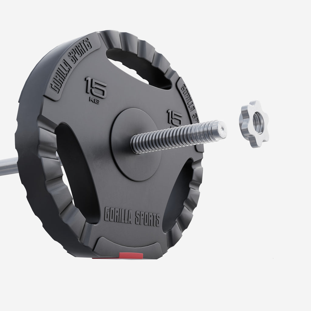 Vinüülraskuskettad 2 x 15 kg käepidemetega, 30 mm