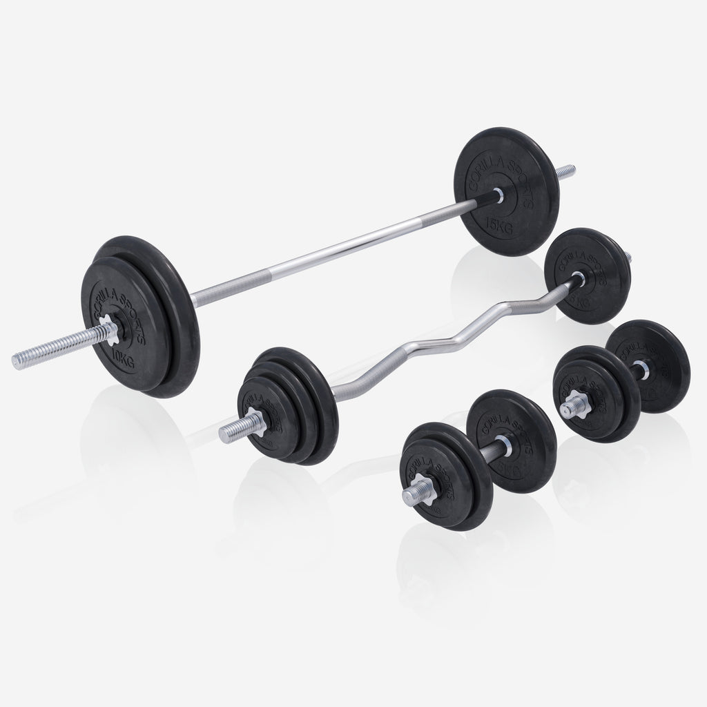 Mitmekülgne tõstepink + 108 kg kangikomplekt
