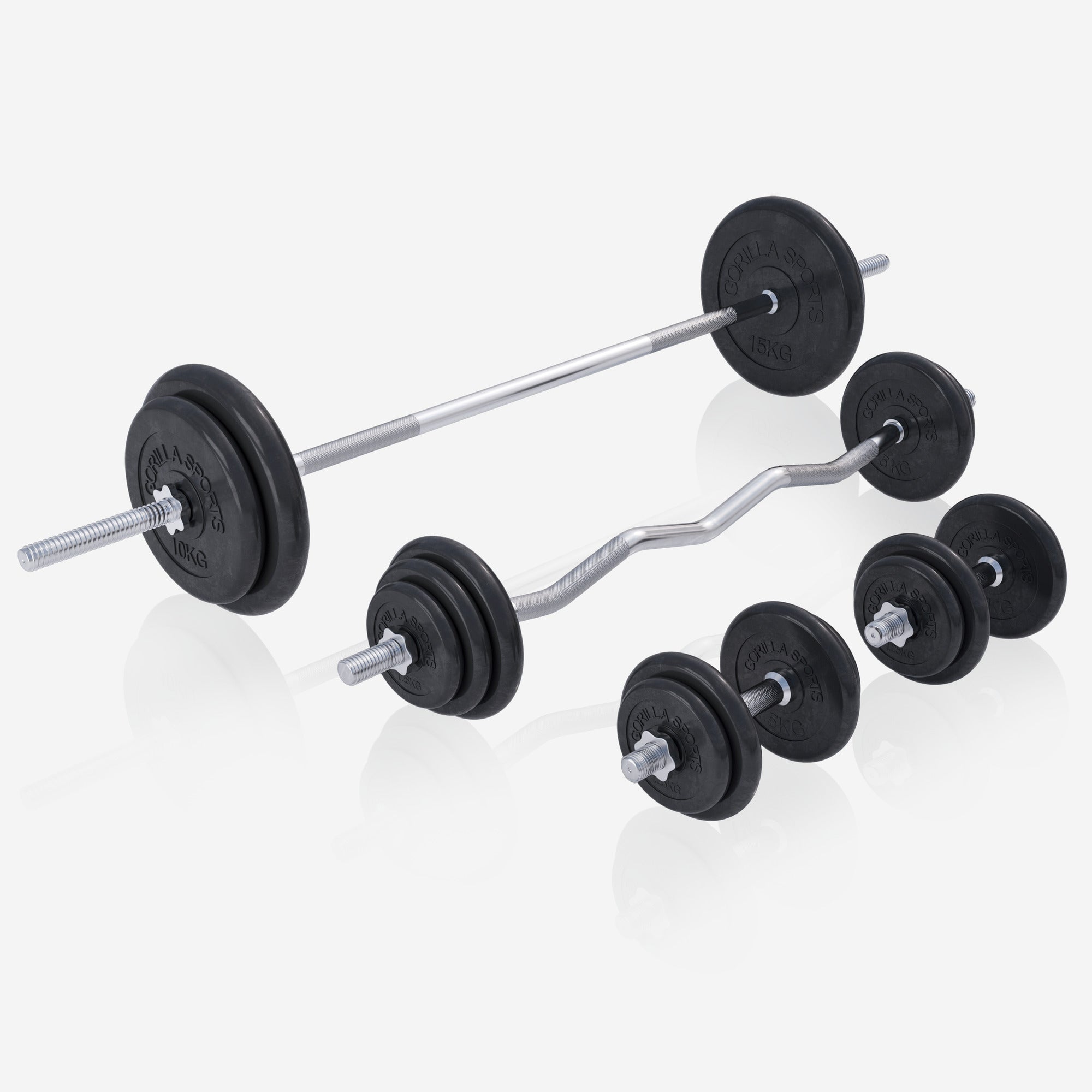 Mitmekülgne tõstepink + 108 kg kangikomplekt