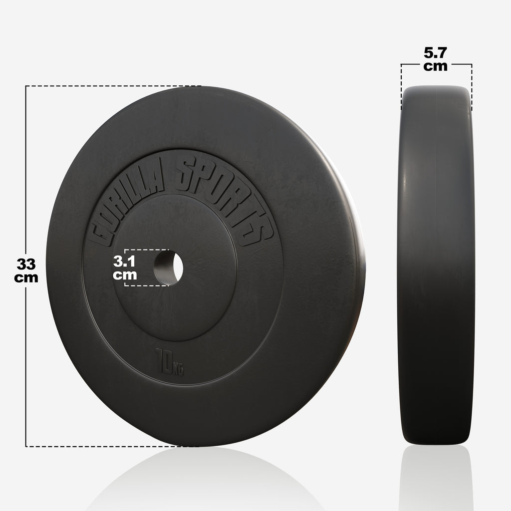 Vinüülkattega raskusketas 10 kg 30 mm