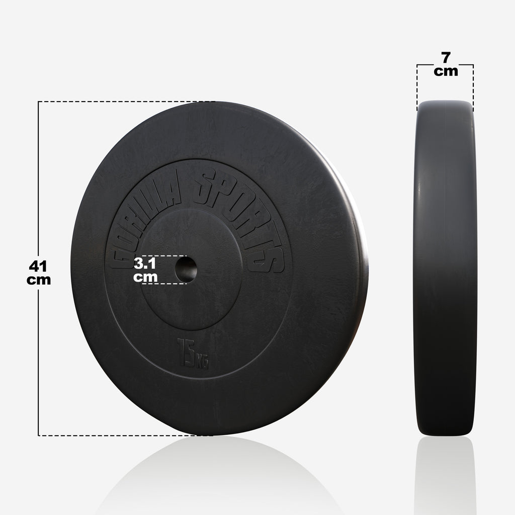 Vinüülkattega raskusketas 15 kg 30 mm
