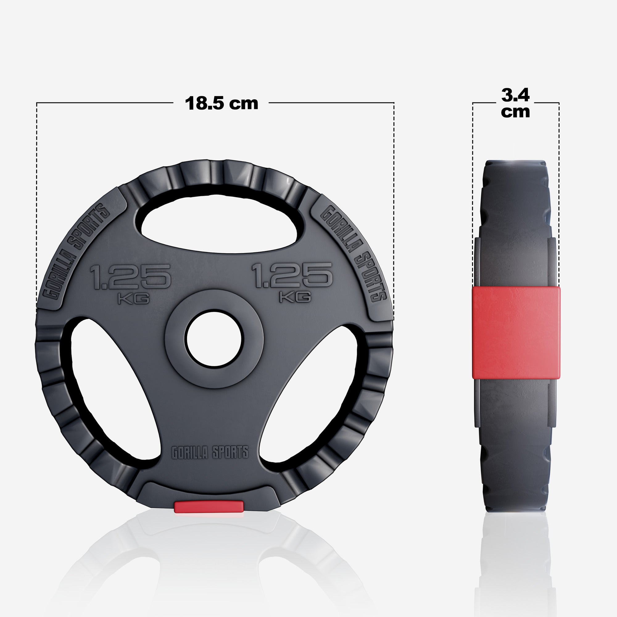 Tri Grip vinüülraskusketas 1,25 kg 30 mm