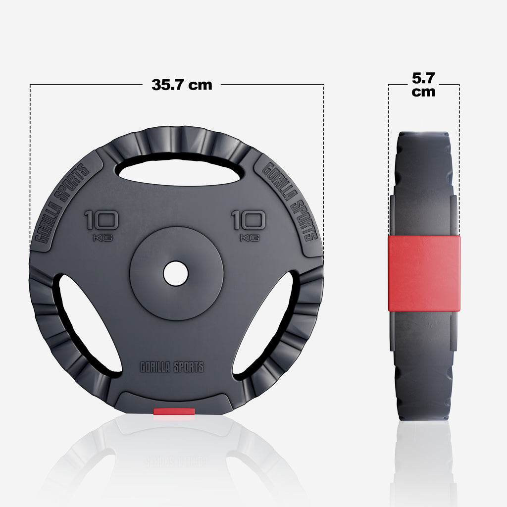 Tri Grip vinüülist raskusketas 10 kg 30 mm