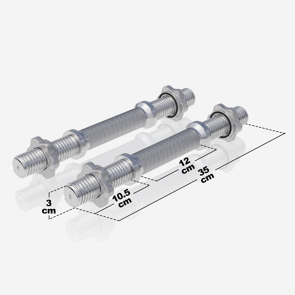Hantlivardad 30 mm keeratavate lukustitega, 35 cm 2 tk