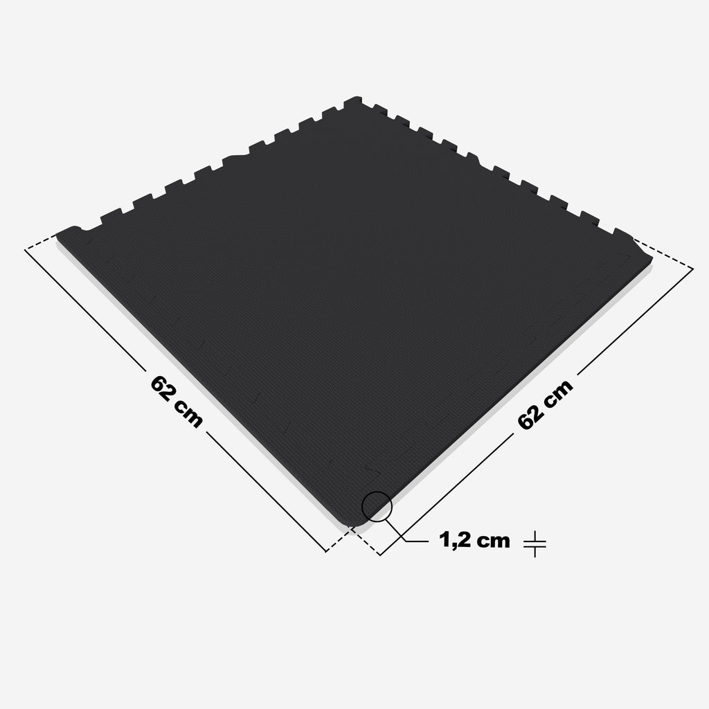 Kaitsematt 6 osa 60 x 60 x 1,2 cm, must