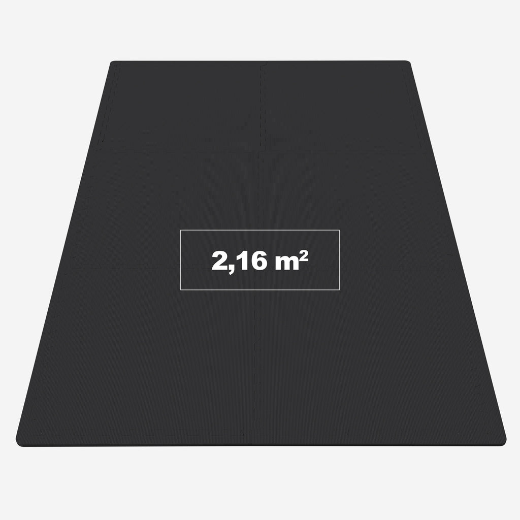 Kaitsematt 6 osa 60 x 60 x 1,2 cm, must