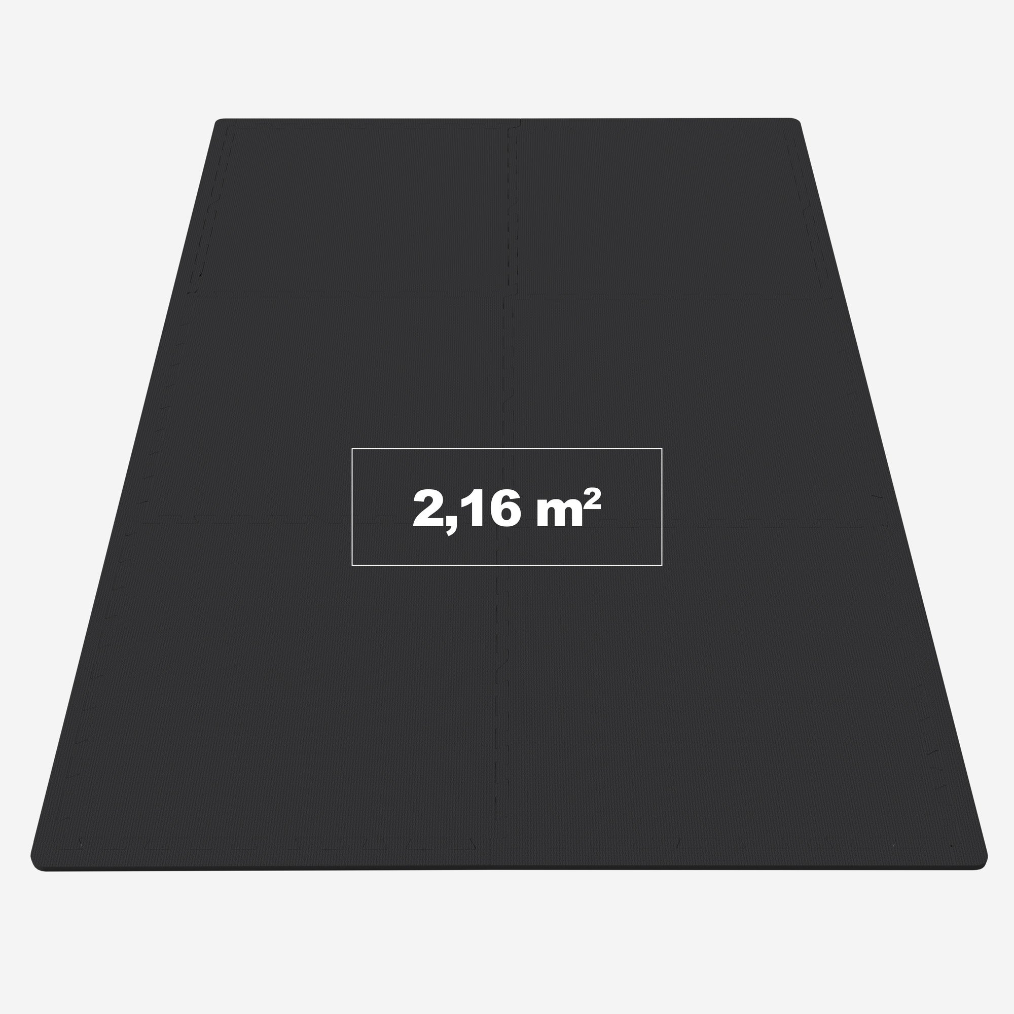 Kaitsematt 6 osa 60 x 60 x 1,2 cm, must