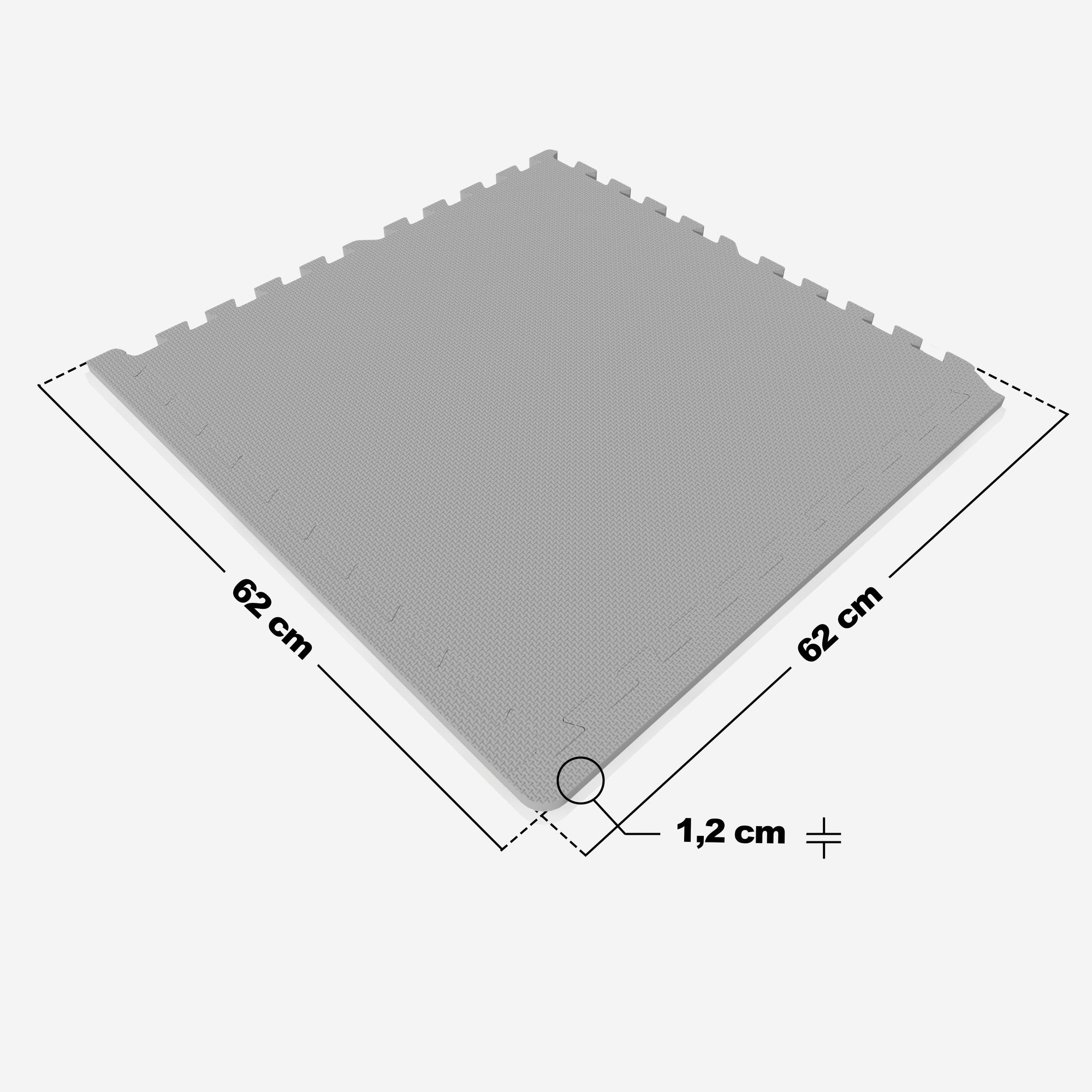 Kaitsematt 6 osa 60 x 60 x 1,2 cm, hall
