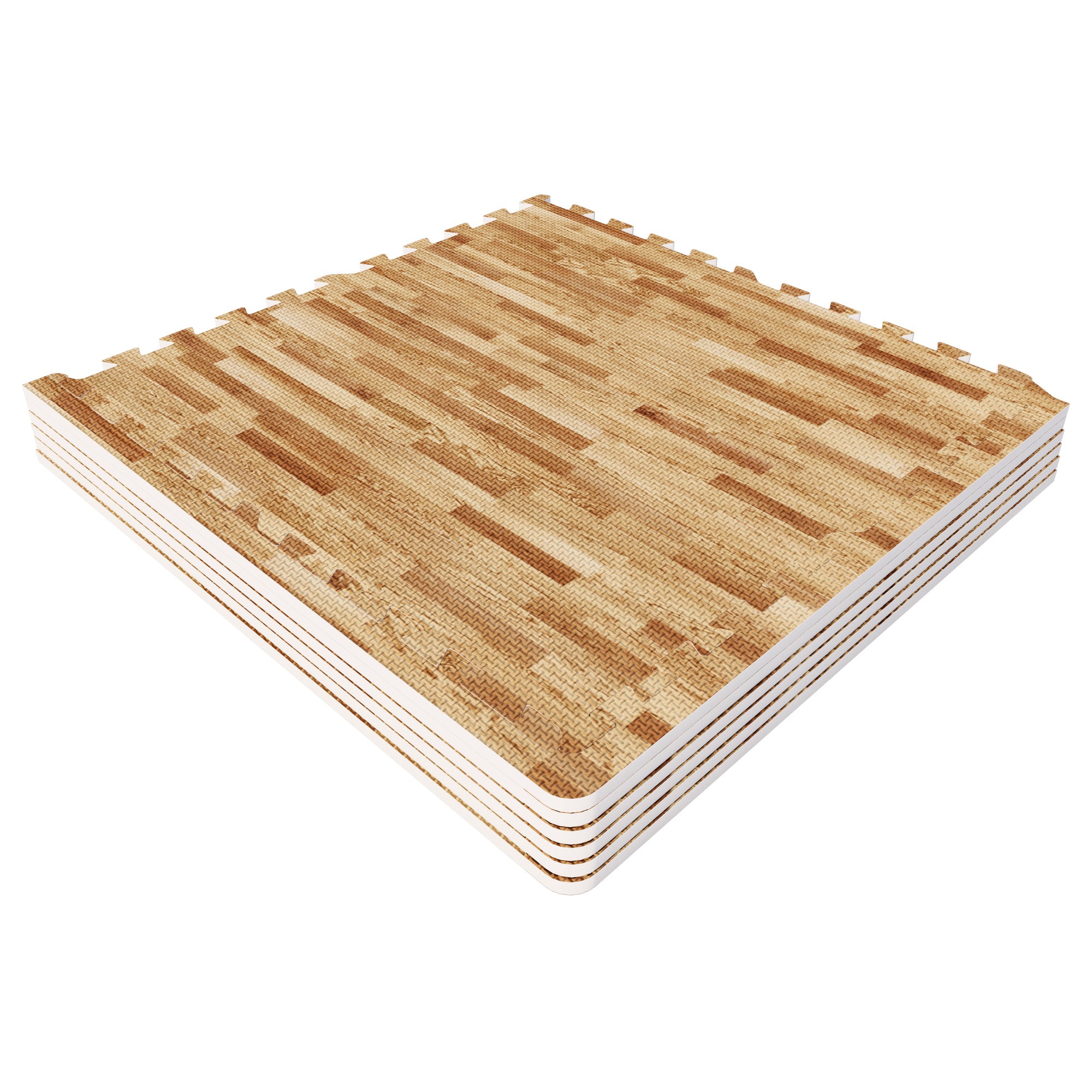 Kaitsematt 6 osa 60 x 60 x 1,2 cm, puidumustriga
