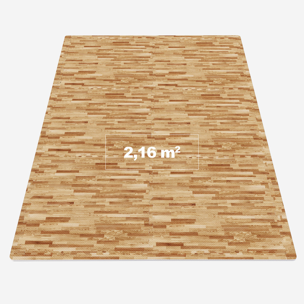 Kaitsematt 6 osa 60 x 60 x 1,2 cm, puidumustriga