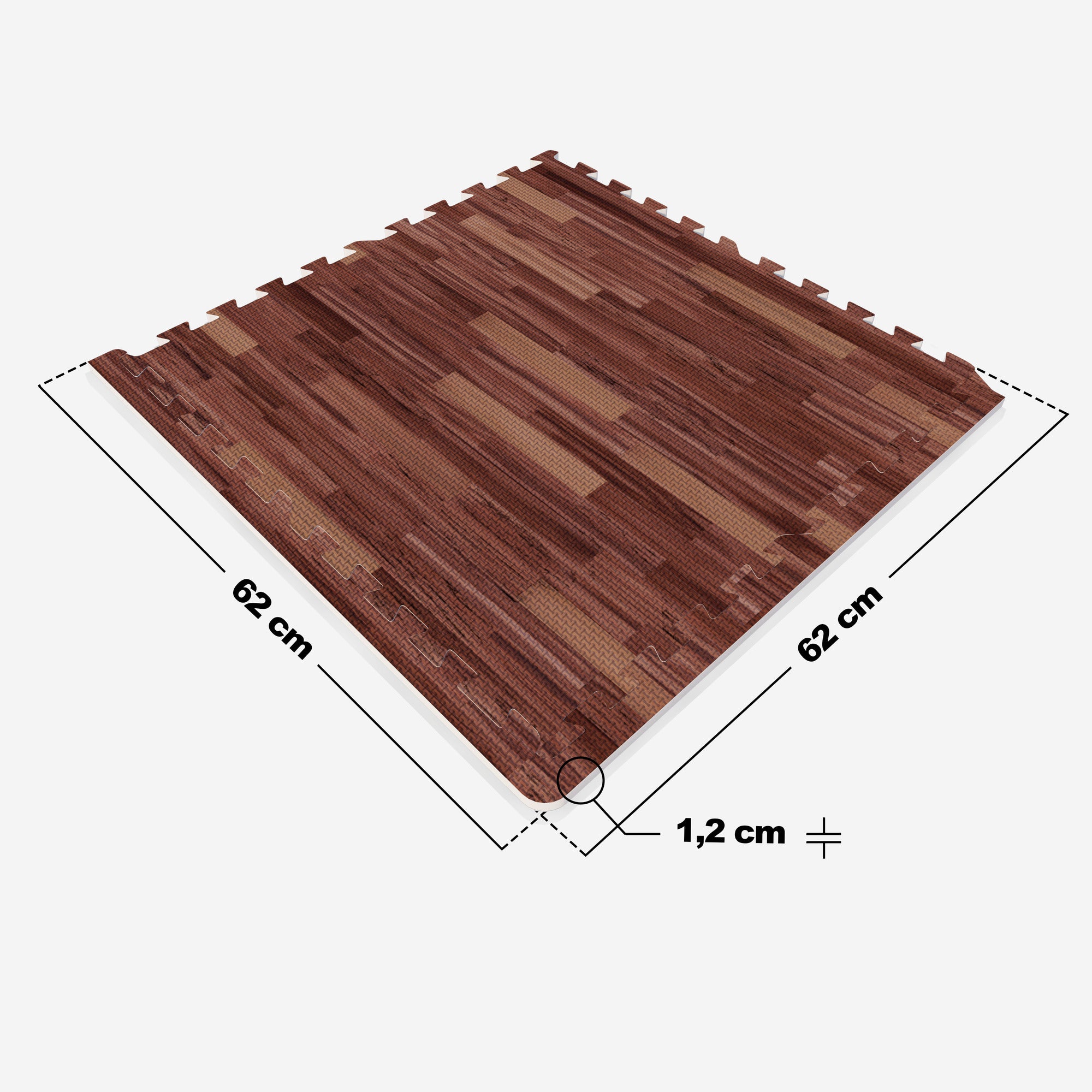 Kaitsematt 6 plaati + 12 ääretükki 60 x 60 x 1,2 cm