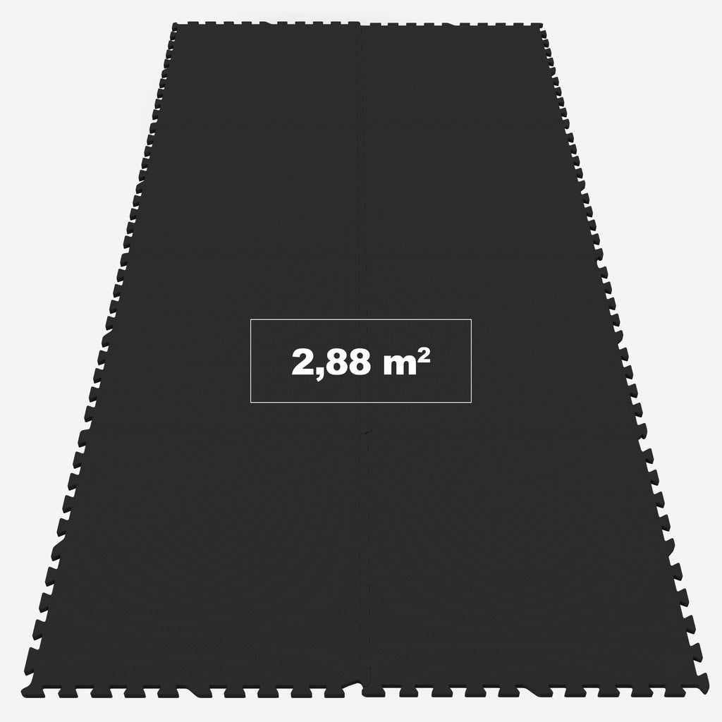 Puslematid 8 osa 60 x 60 x 1,2 cm, must