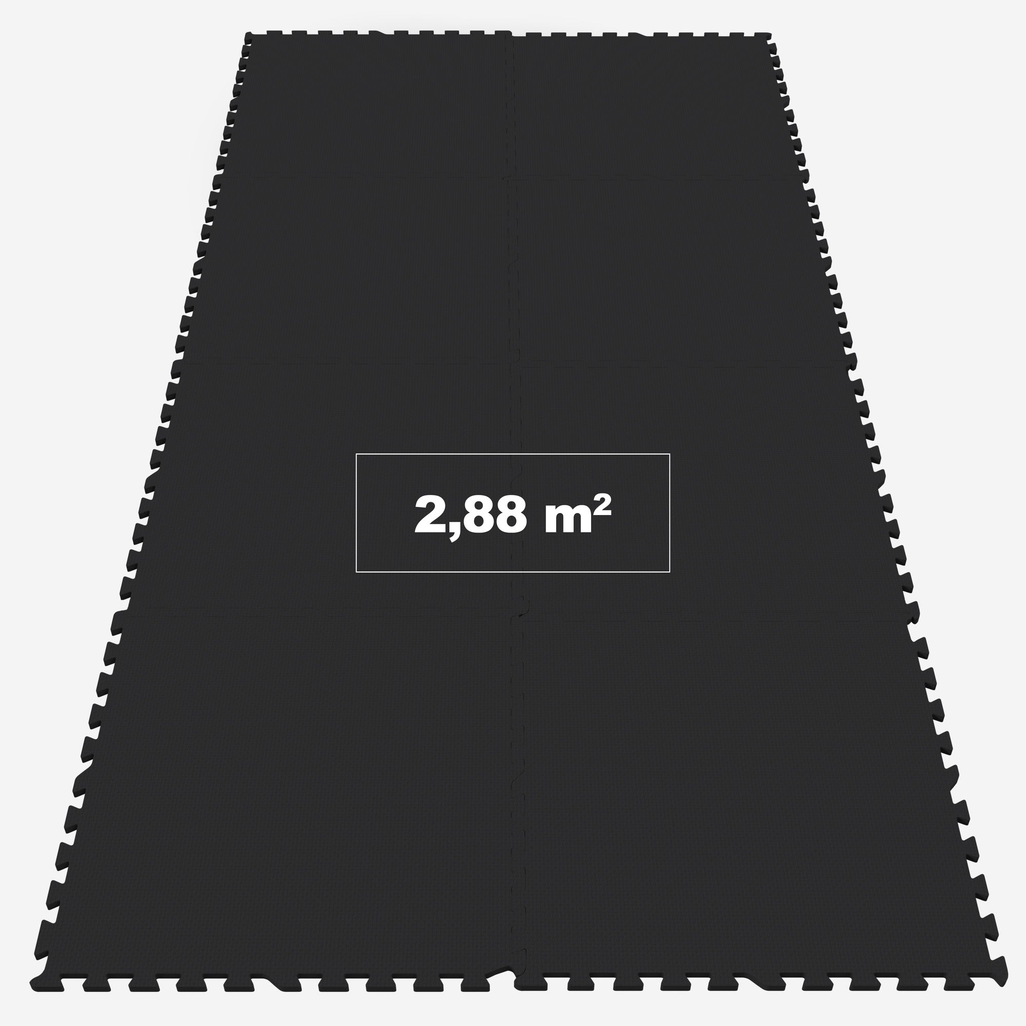 Puslematid 8 osa 60 x 60 x 1,2 cm, must