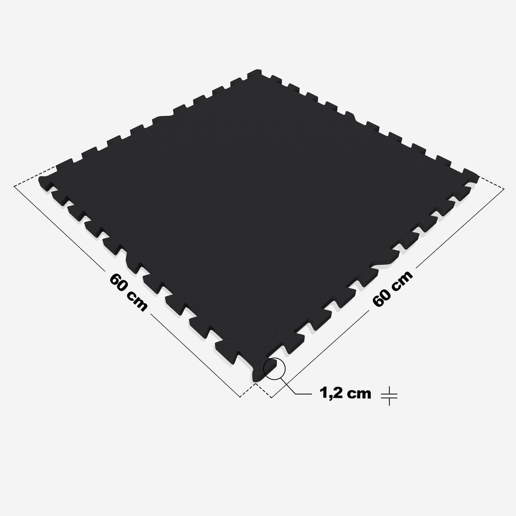 Puslematid 8 osa 60 x 60 x 1,2 cm, must