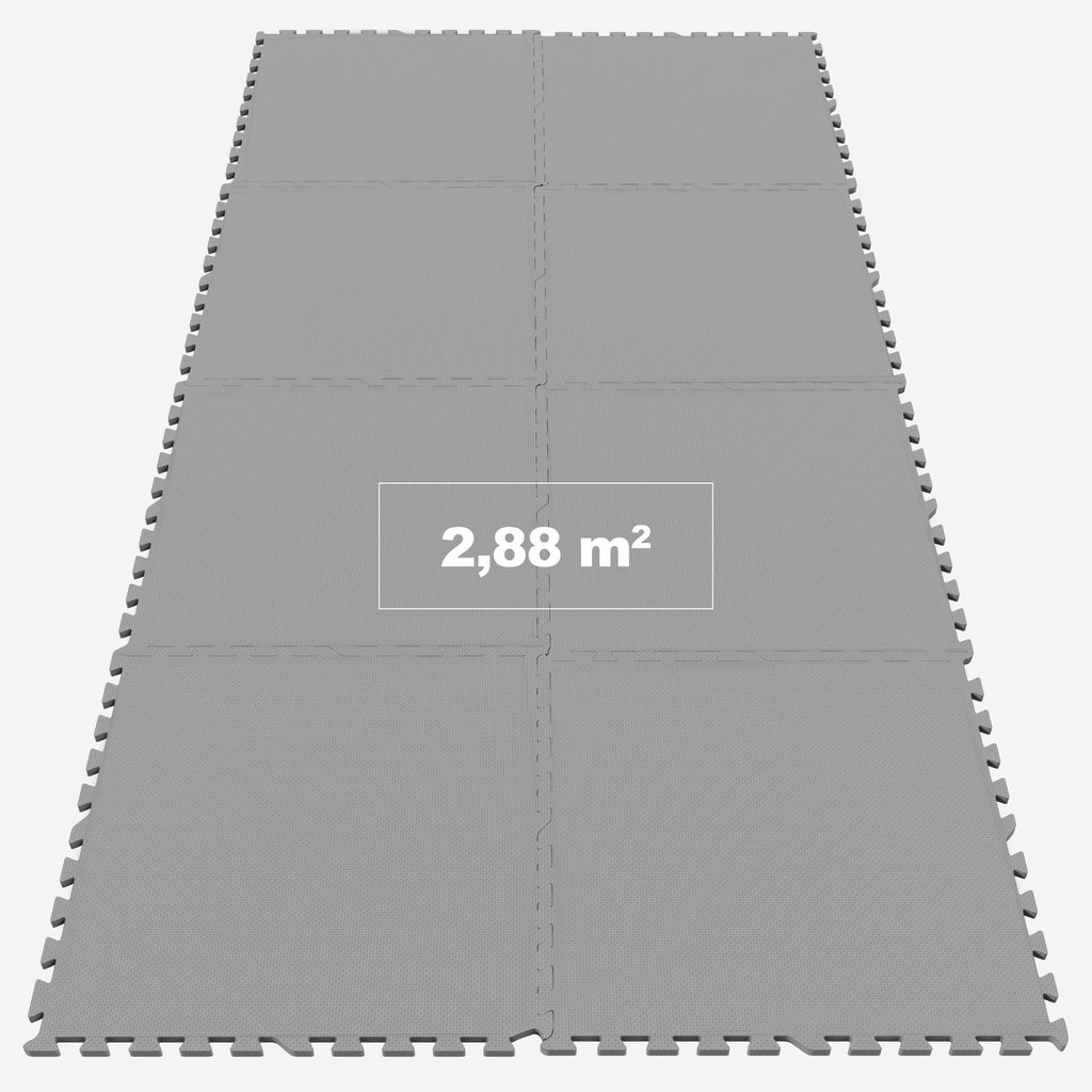 Treeningmatt 8 osa 60 x 60 x 1,2 cm, hall