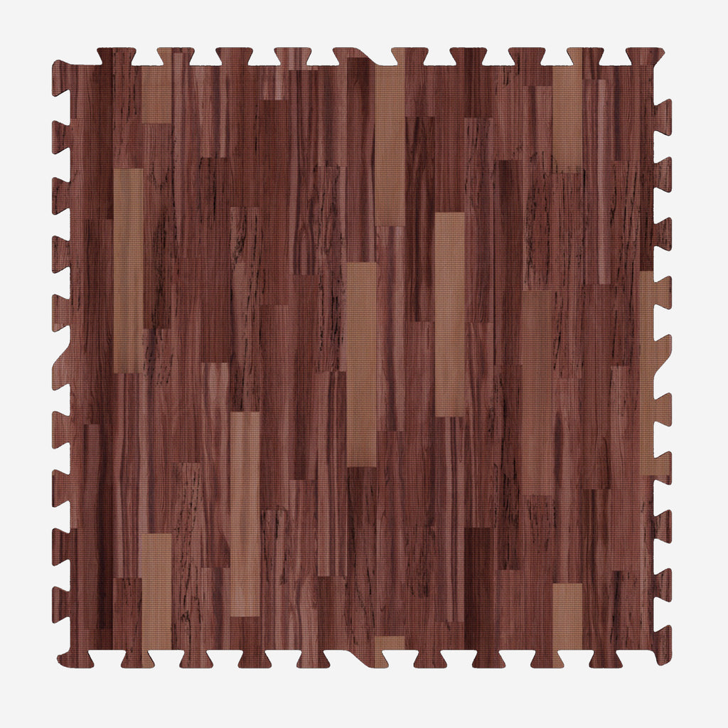 Treeningmatt 8 osa 60 x 60 cm, tume puidumuster