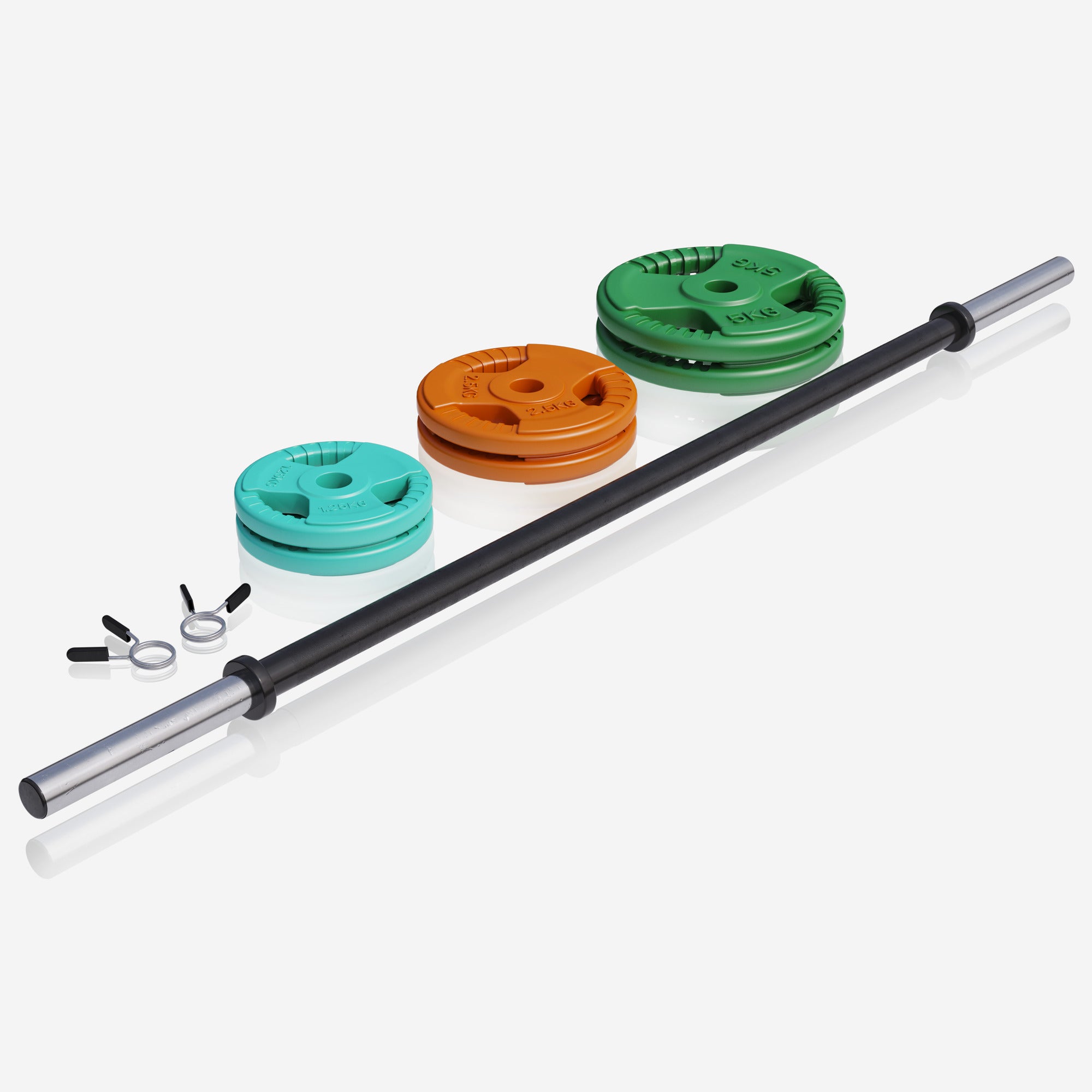 Pump-kangikomplekt 19,3 kg kummkattega raskusketastega