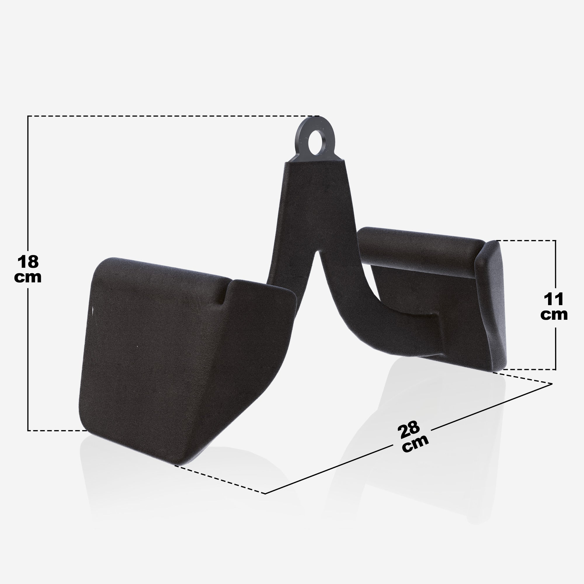 Kitsas plokikäepide kummikattega 28 cm