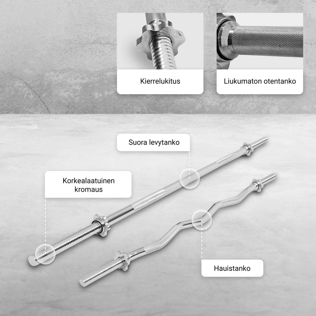 Kangikomplekt 30 mm: EZ-kang 120 cm + sirge kang 170 cm