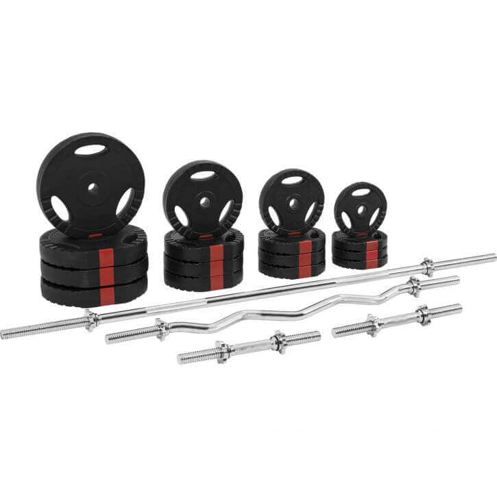 Reguleeritav jõutõstepink 100 kg Tri Grip komplektiga