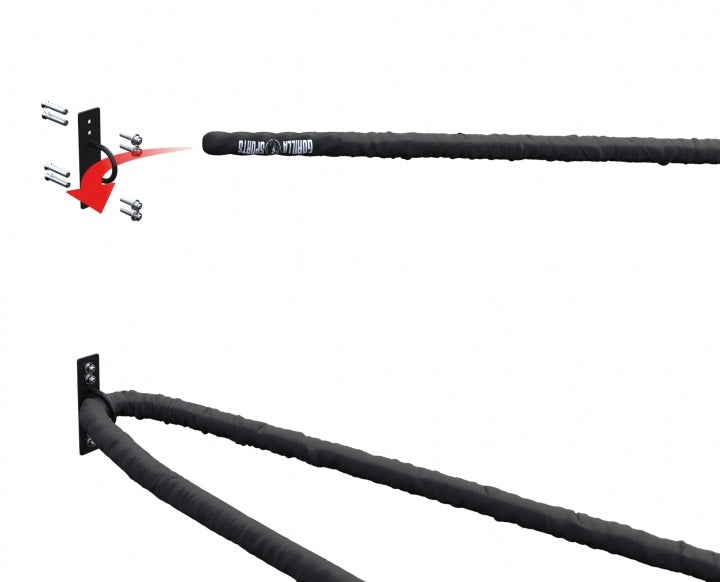 Battlerope 15 m, 5 cm, seinakinnitusega