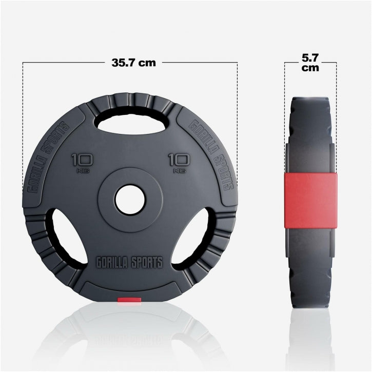 Tri Grip vinüülkattega raskusketas 10 kg 50 mm