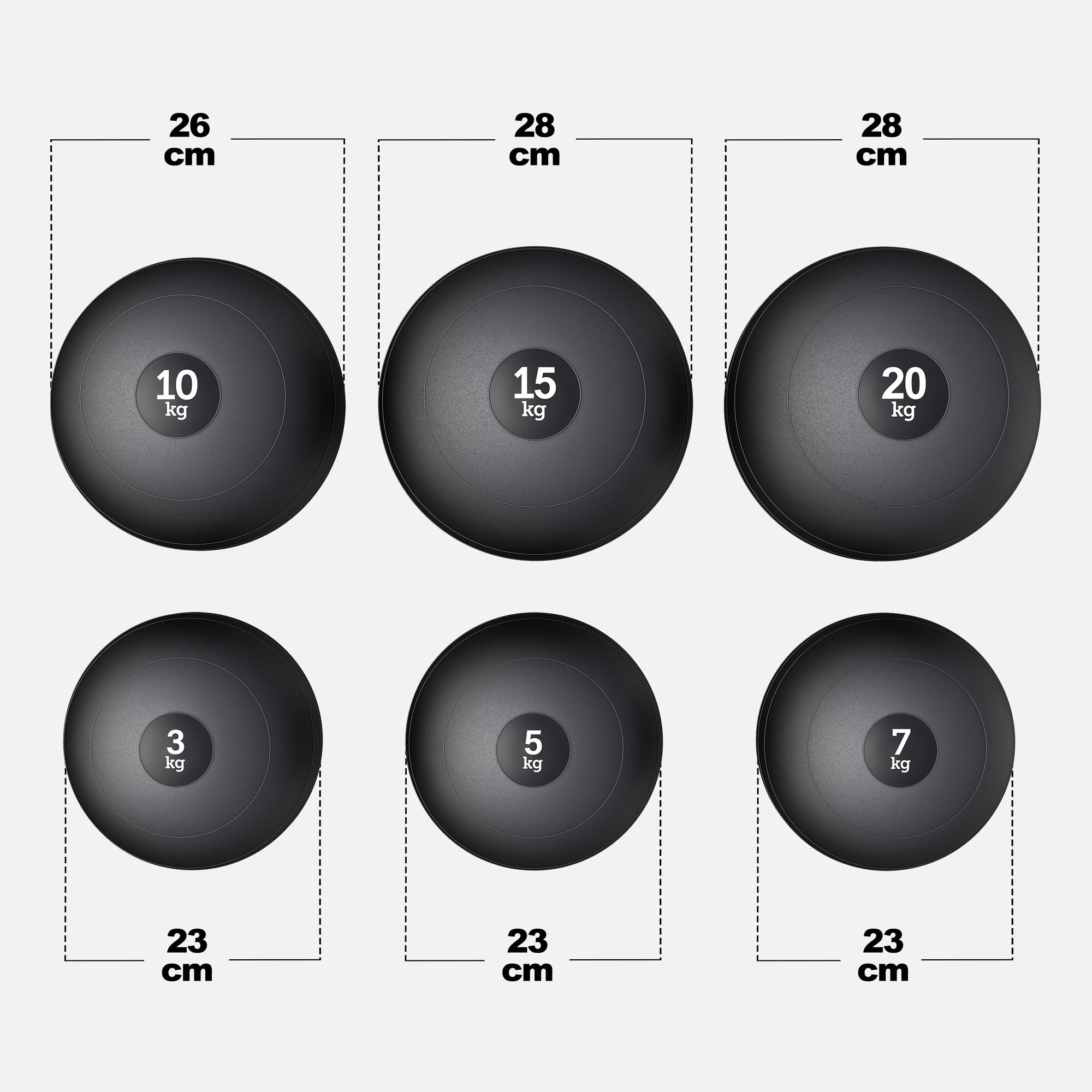 Slam Ball treeningpall 3–20 kg, haarduv kummipind