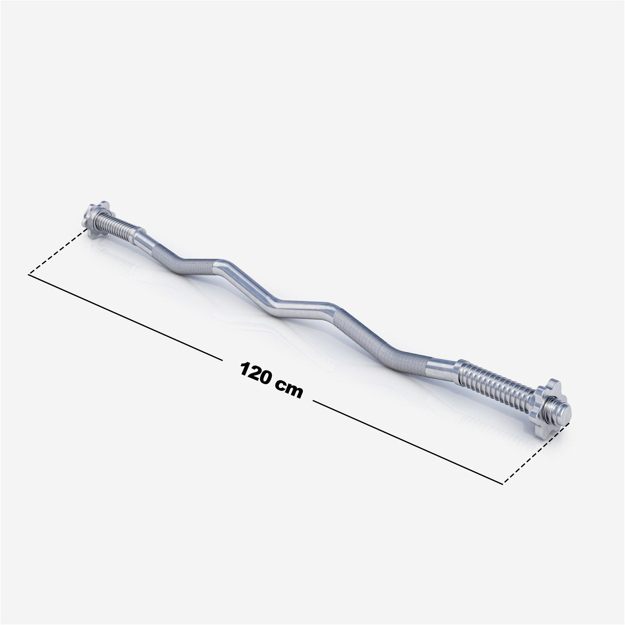 EZ-biitsepsikang 120 cm keermelukkudega, kroom