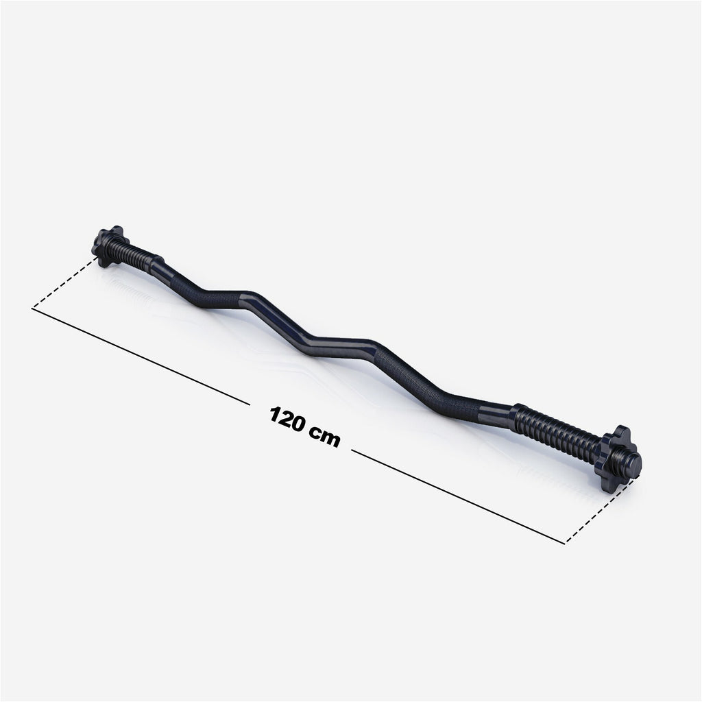 EZ-biitsepsikang 120 cm keermelukkudega, must