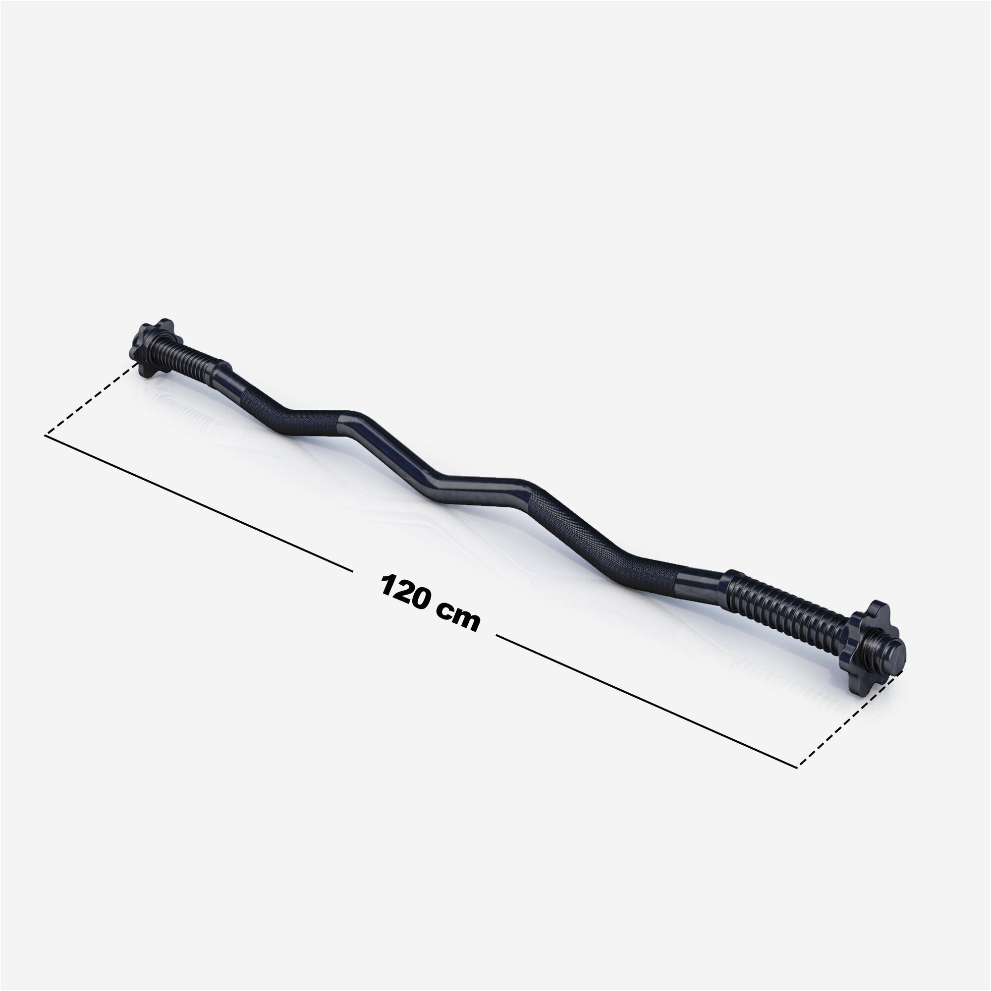 EZ-biitsepsikang 120 cm keermelukkudega, must