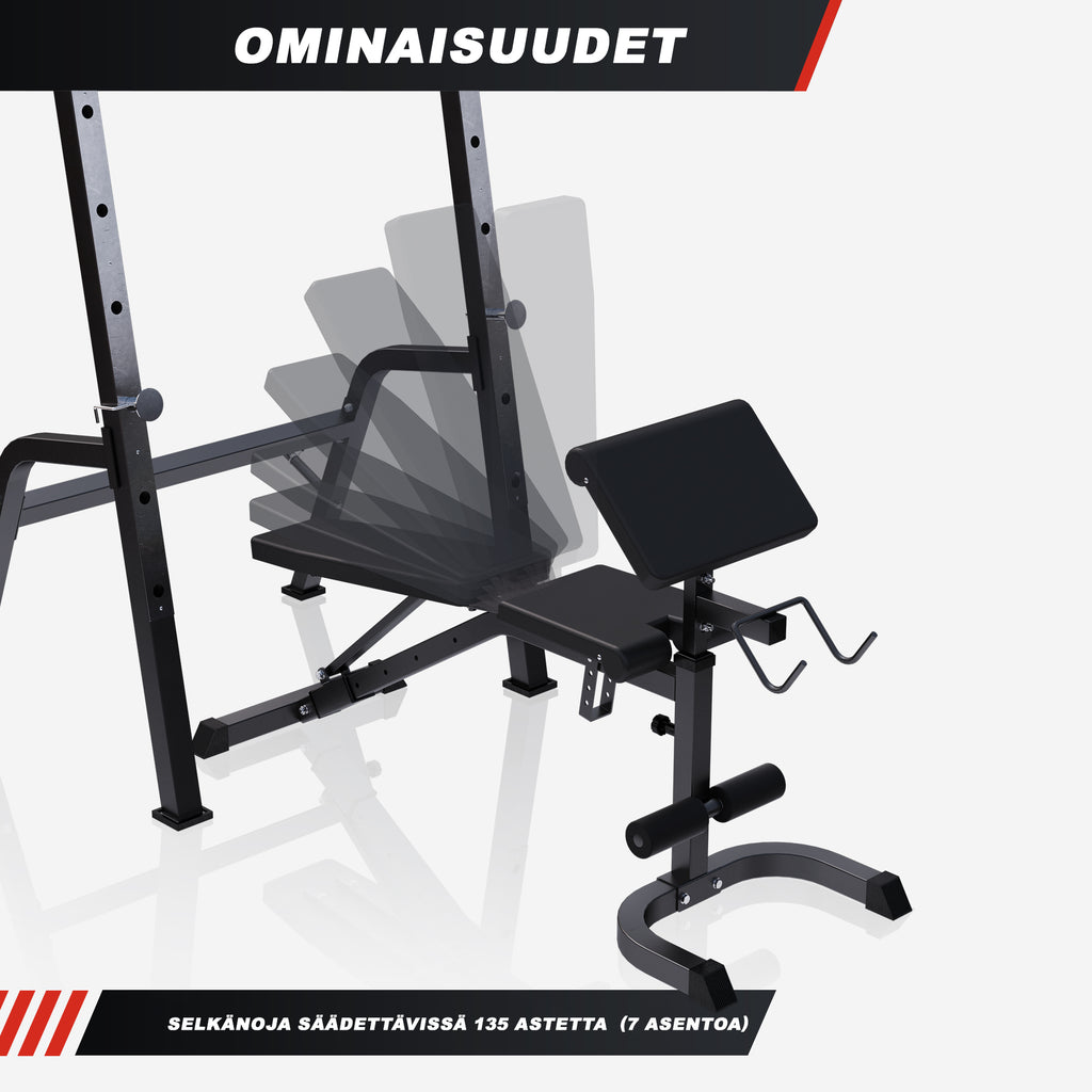 Reguleeritav 5-in-1 raskuste tõstmise pink, max 200 kg
