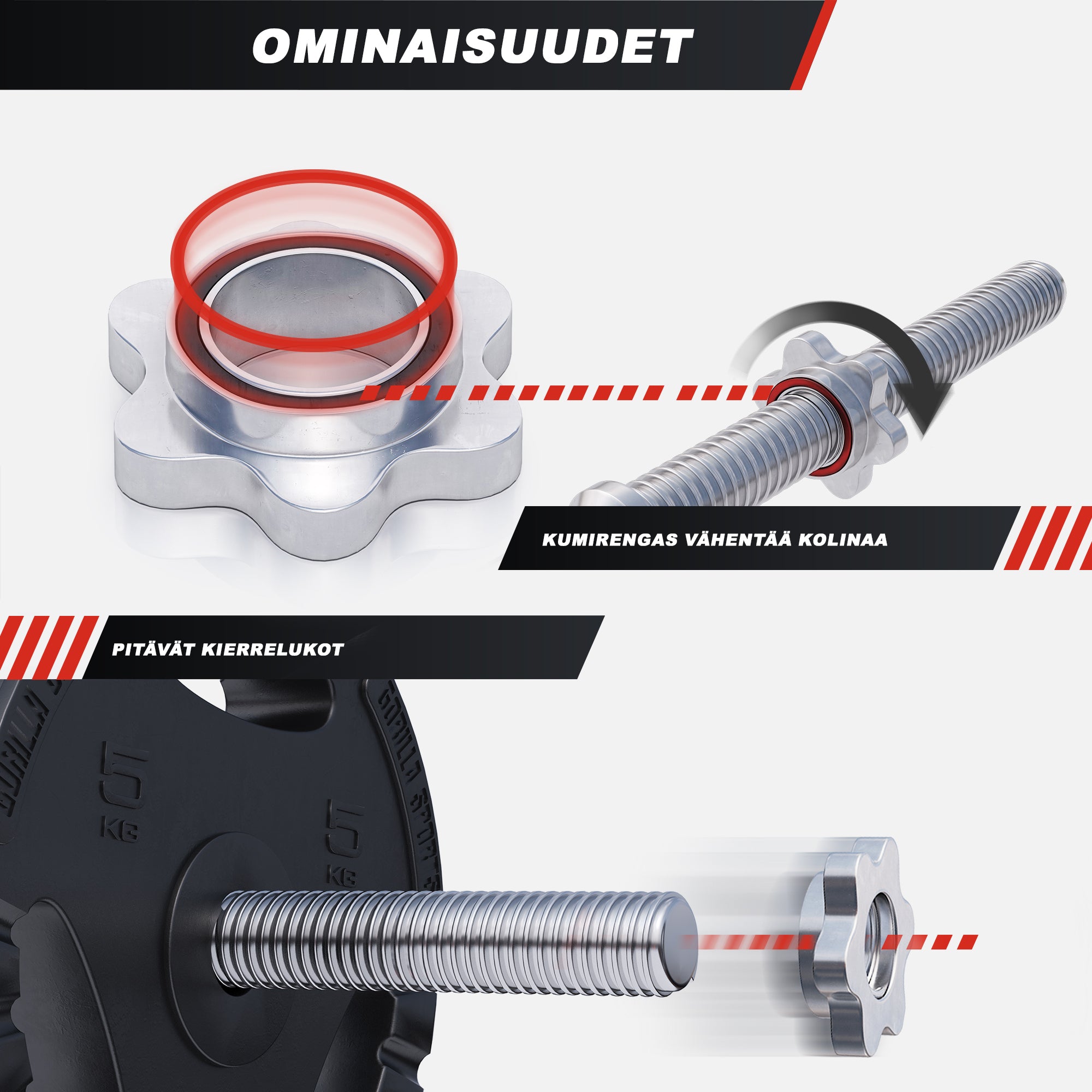 Vinüül Tri Grip kangikomplekt 70 kg