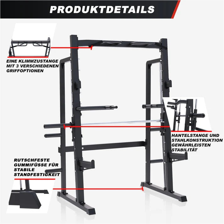 Half Rack Smith-masin ketaste hoidikutega