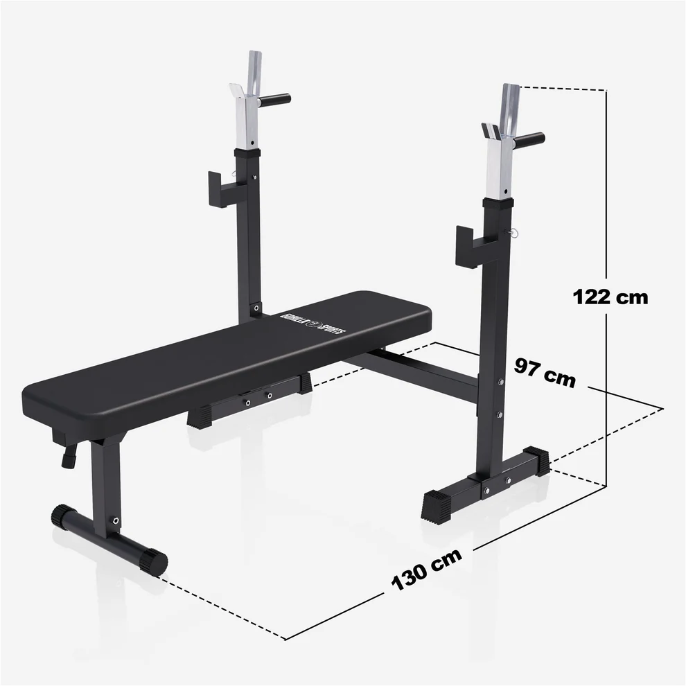 Kokkupandav jõutõstepink + 40 kg kangikomplekt