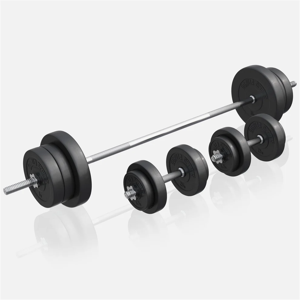 Kokkupandav jõutõstepink + 70 kg kangikomplekt