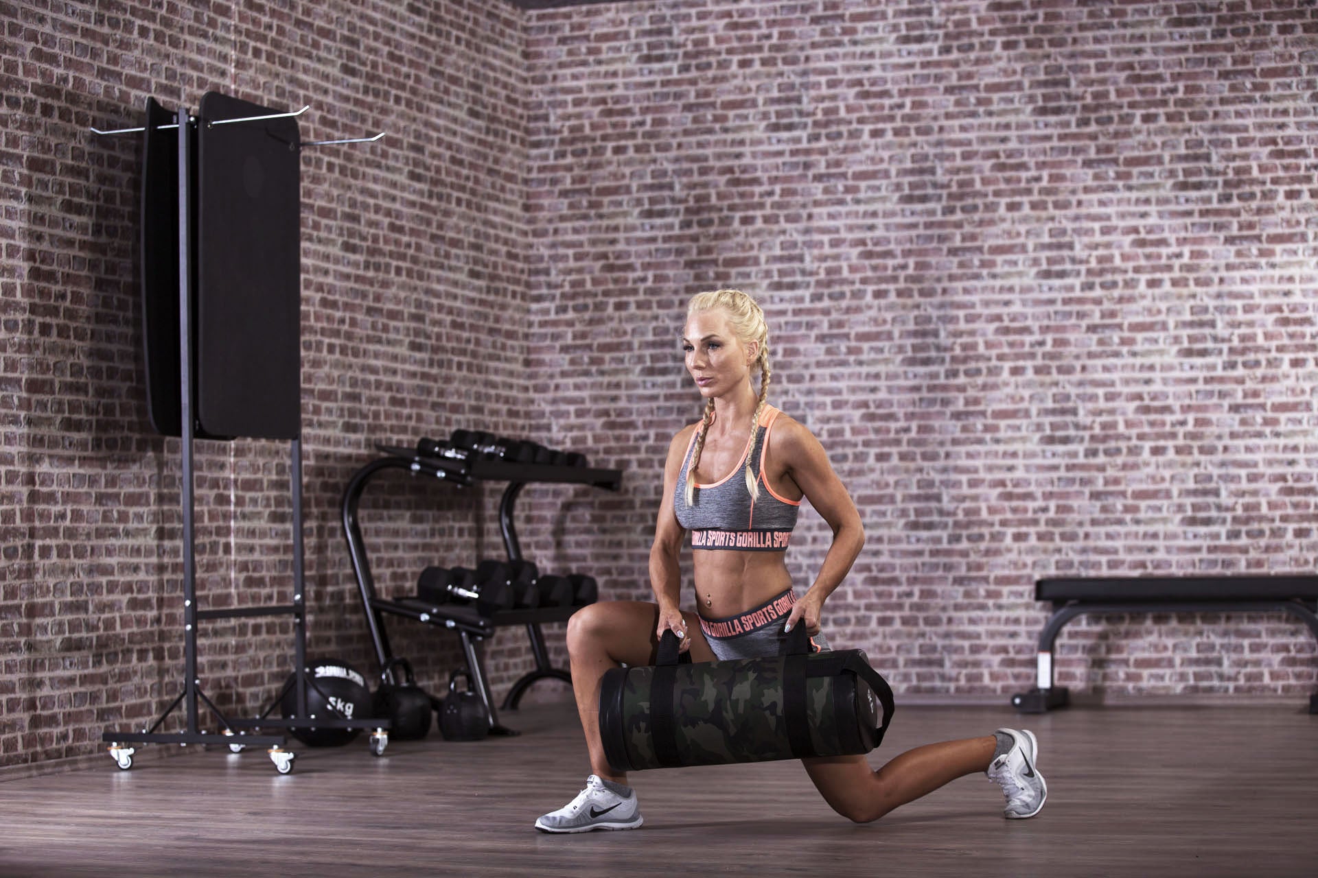 Fitnessbag-liivakott kamuflaažmustriga