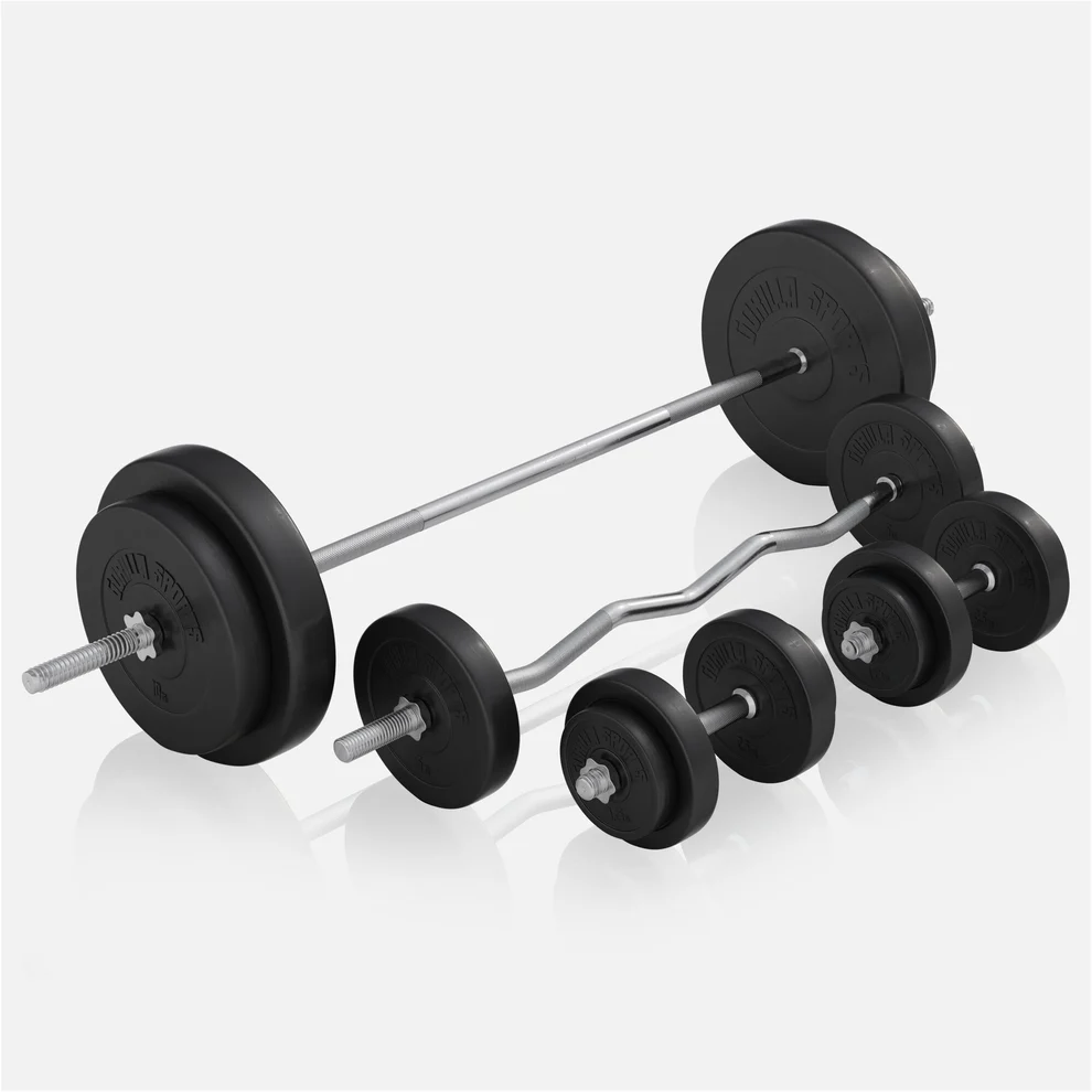 Kokkupandav jõutõstepink + 100 kg kangikomplekt