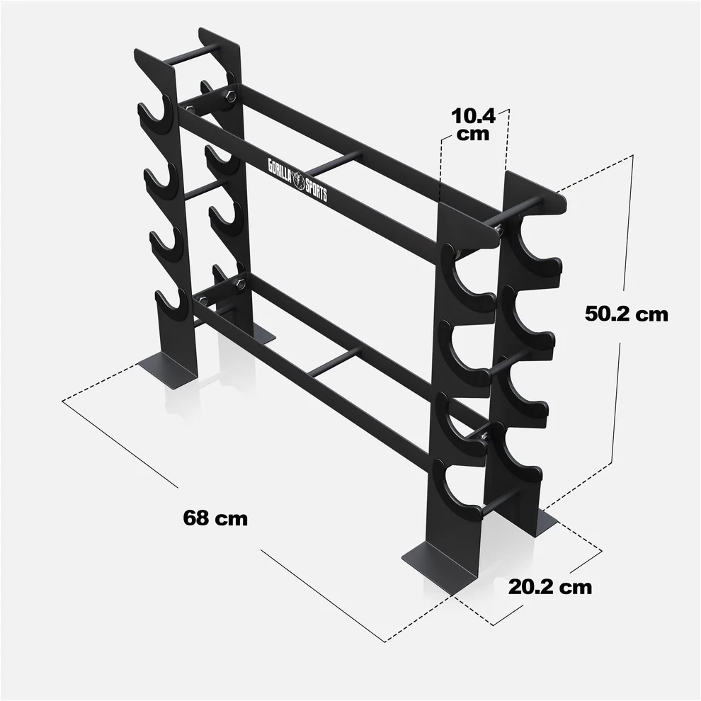 Hantli- ja sangpommiriiul 2 taset, max 300 kg