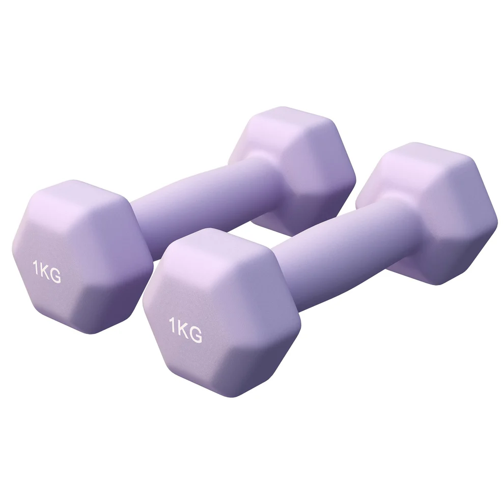 Neopreenhantlid 1 kg / 2 tk, lilla