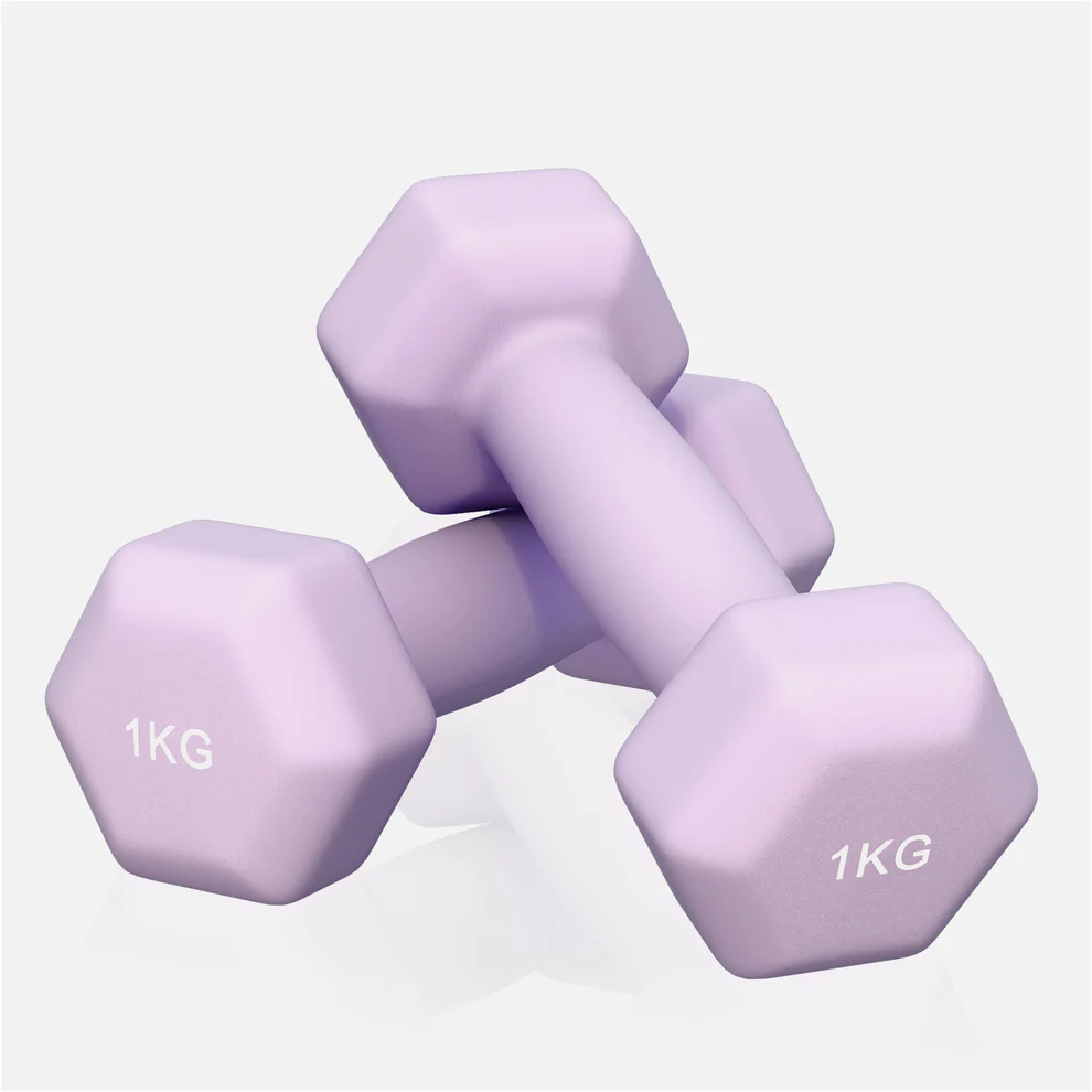 Neopreenhantlid 1 kg / 2 tk, lilla